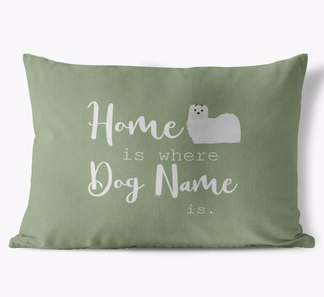 Home Is Where ... Is: Personalised {breedFullName} Soft Touch Cushion